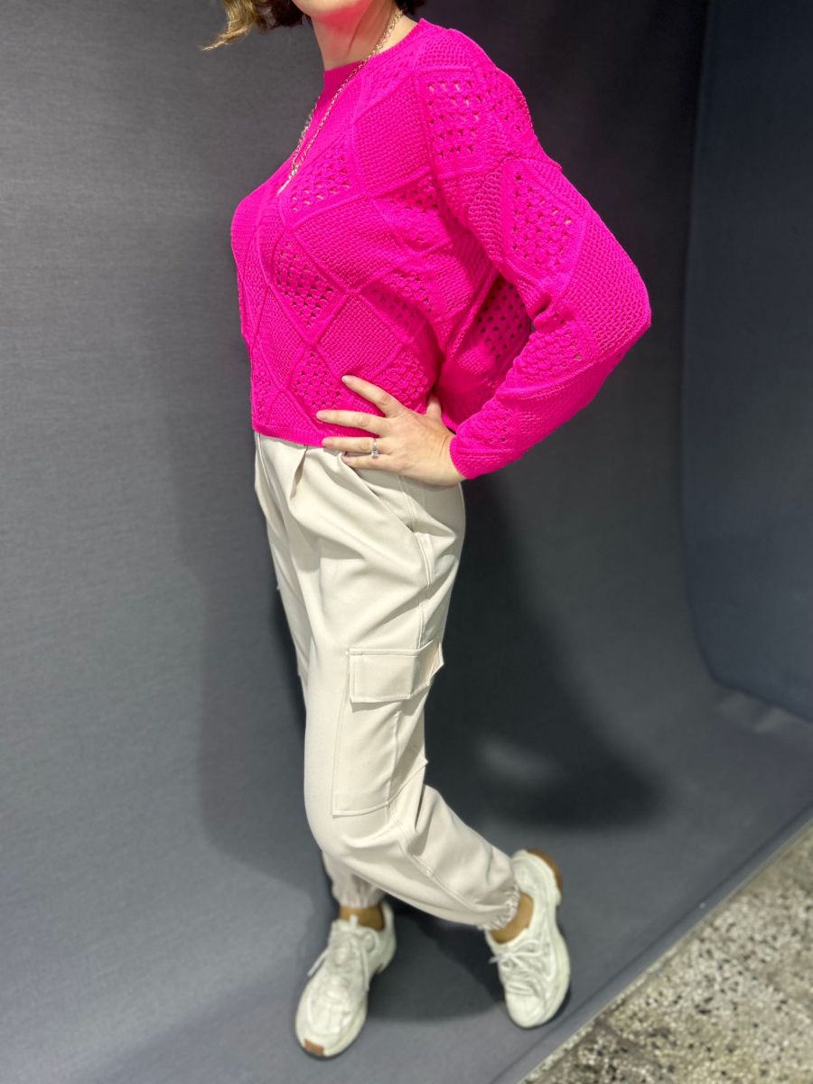 Lastikli Jogger Pantolon Bej resmi