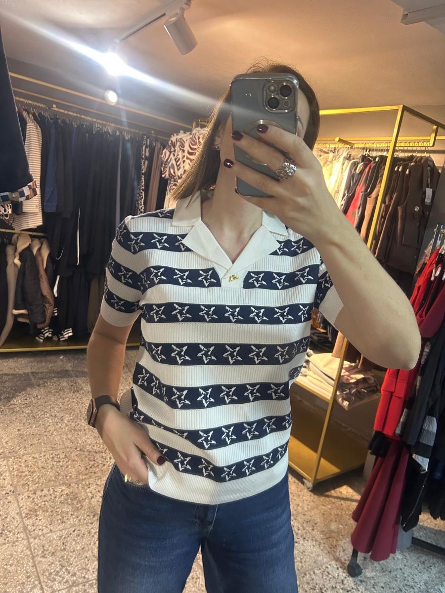 Polo Yaka Pamuklu Merserize  resmi