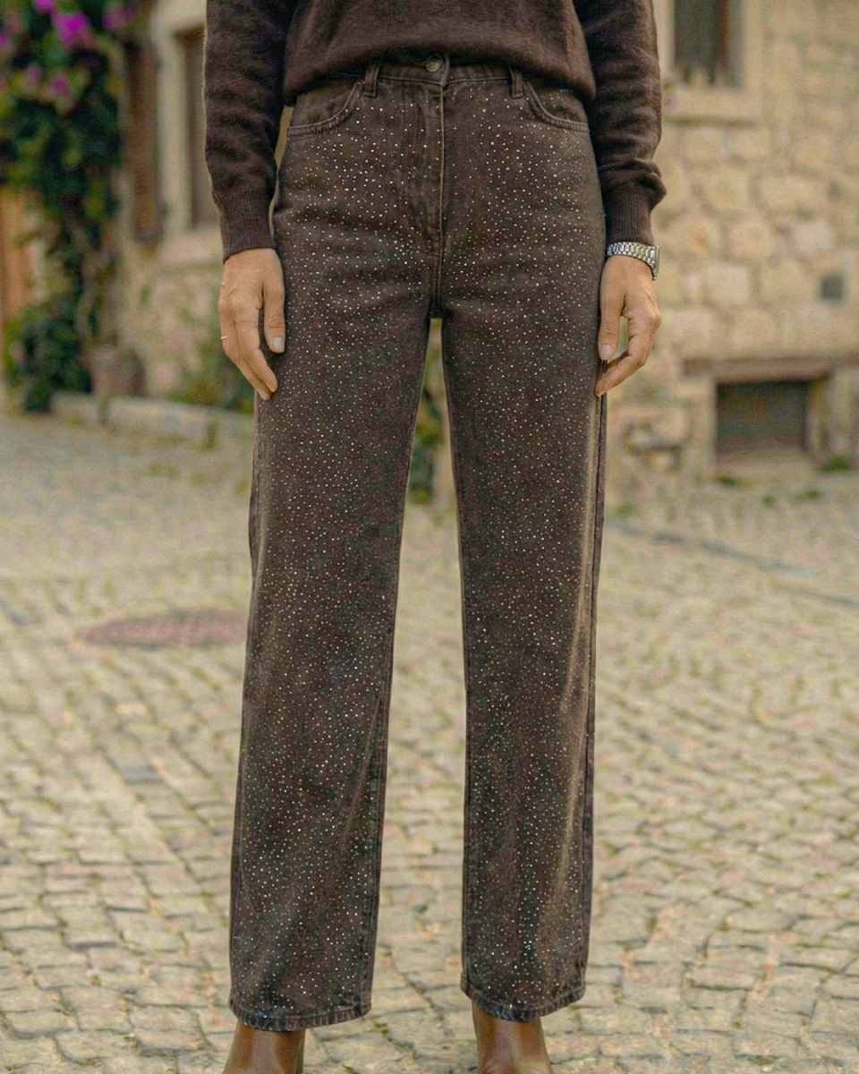 Taşlı jean pantolon   resmi
