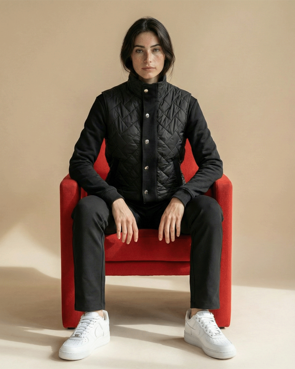 Yelekli 3 parça takım Sweat/yelek/pantolon resmi