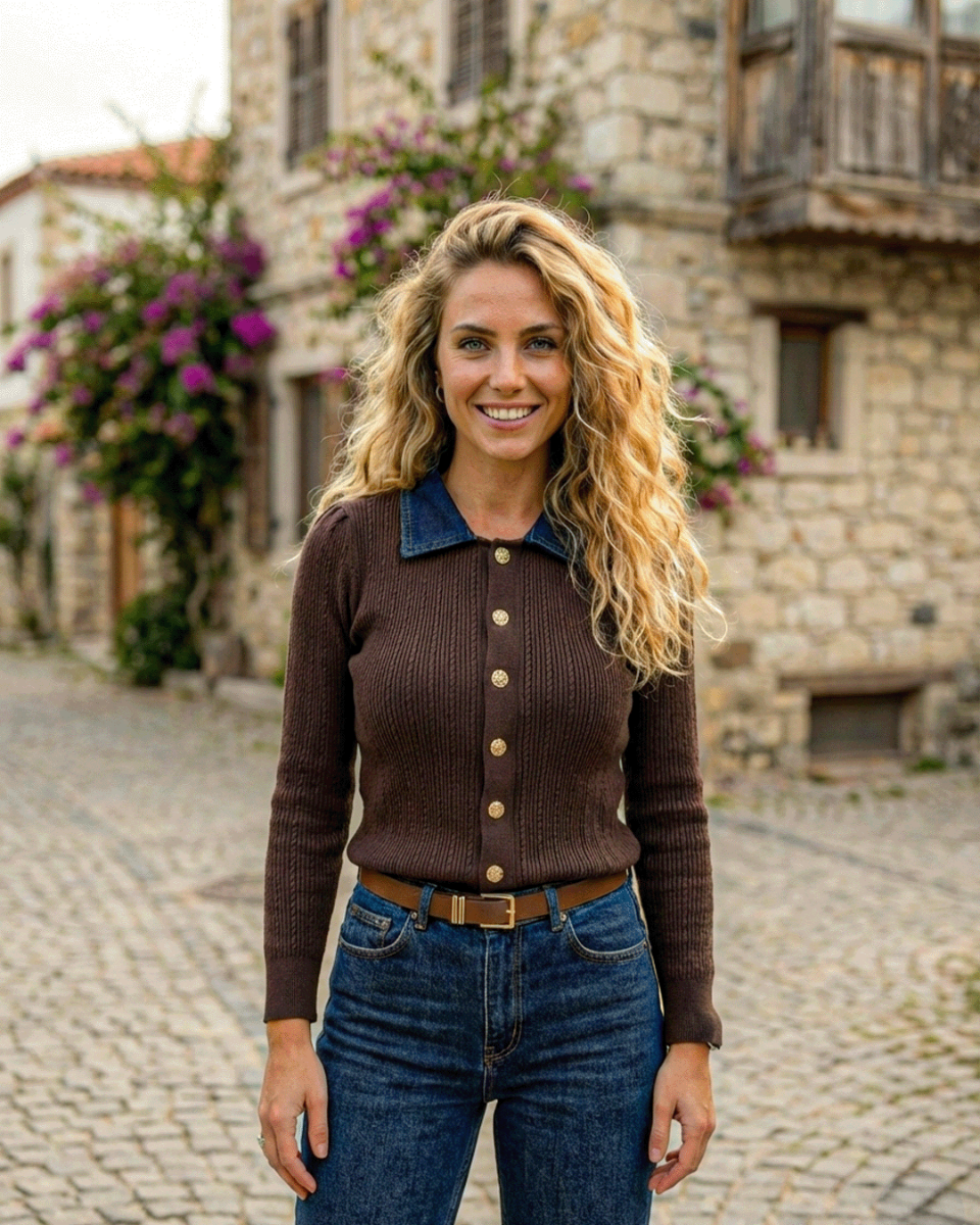 Jean yaka triko resmi